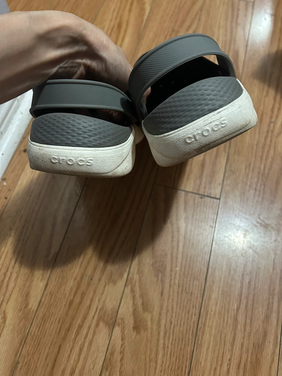 Size 7 Men Crocs Literide Clogs Dark Grey - photo 4