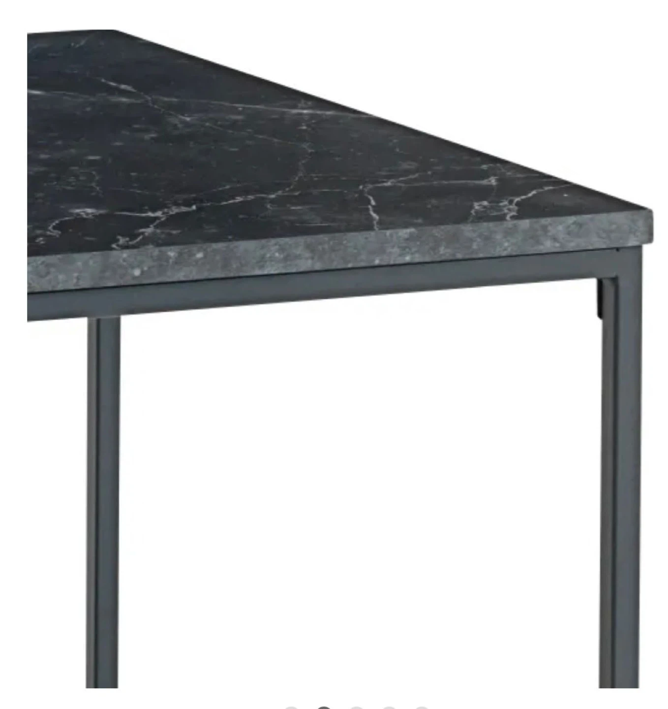 Modern Coffee Table with Marble-Look Top - photo 4