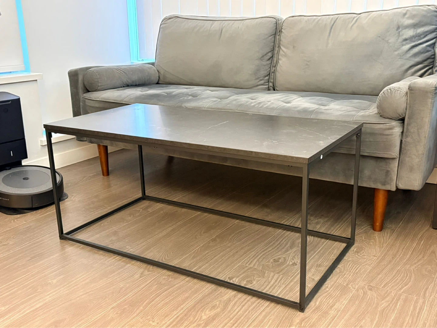 Modern Coffee Table with Marble-Look Top - photo 3