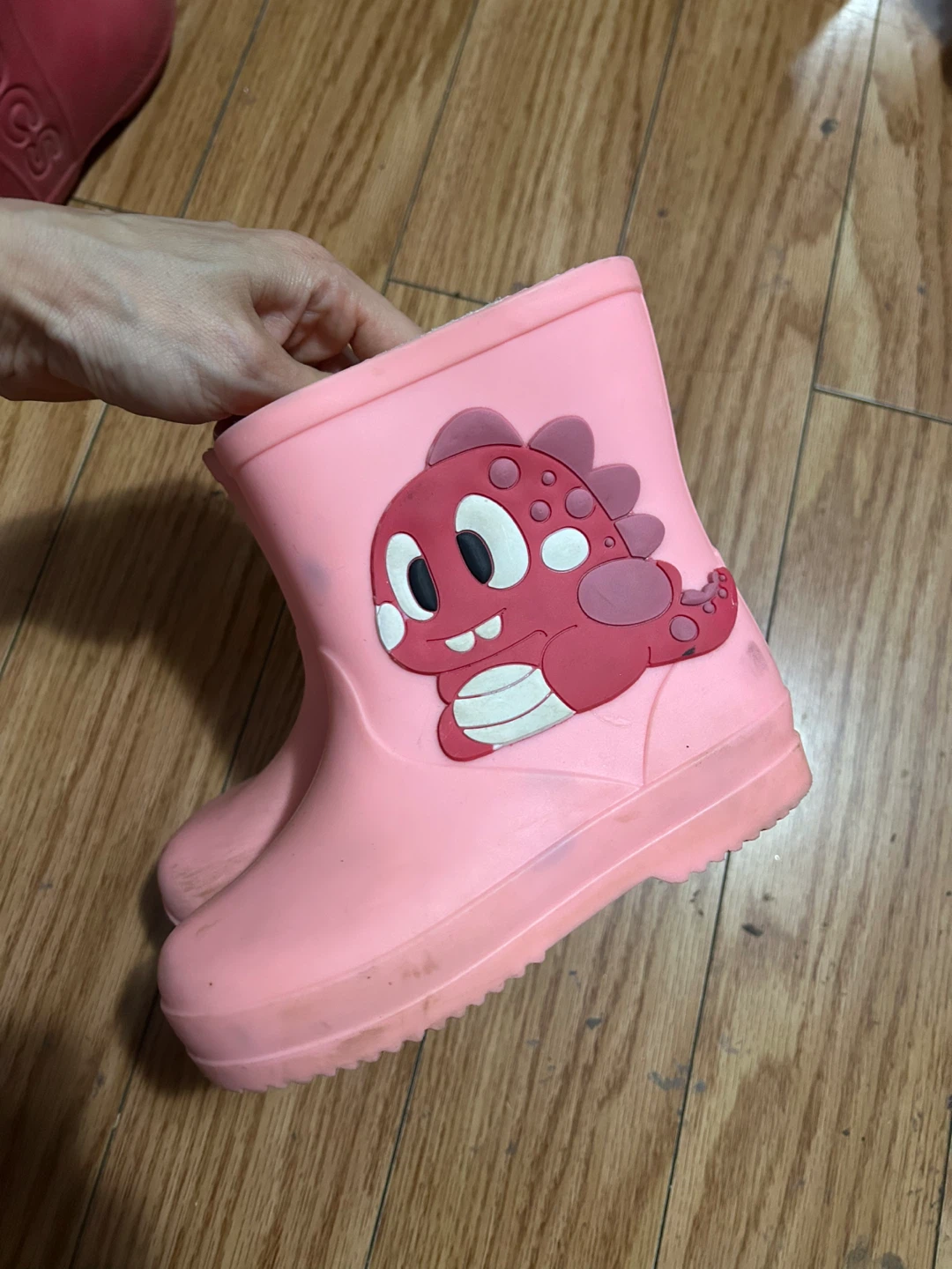 Pink Dinosaur Rain Boots Size 170