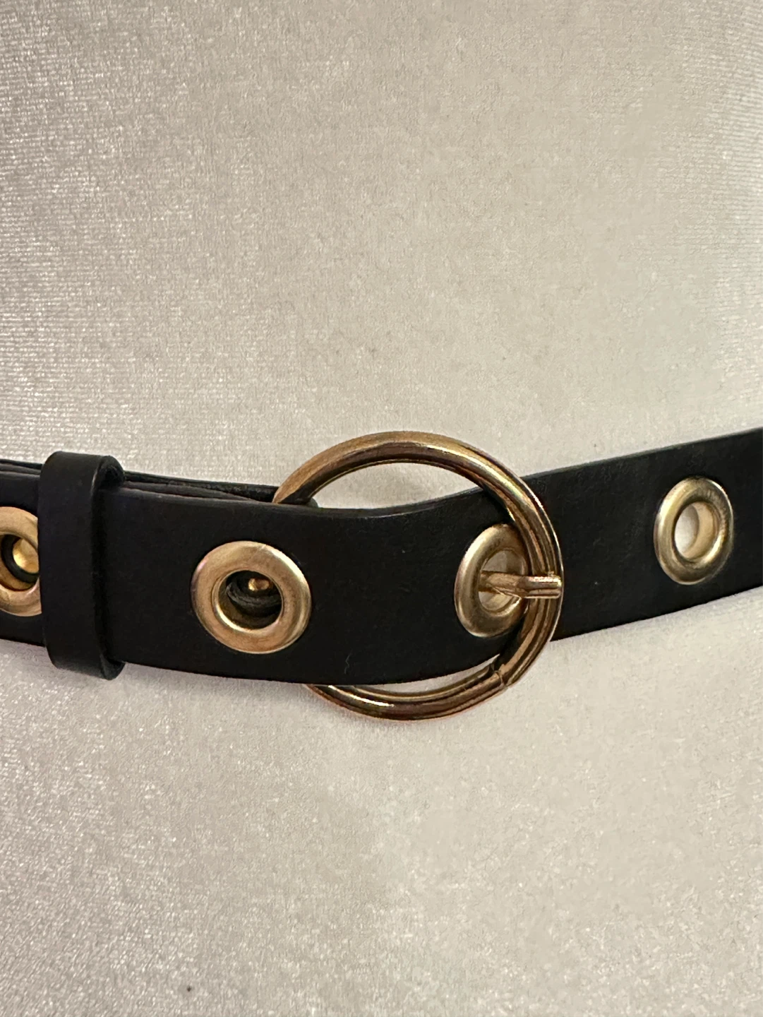 Black Belt with Gold Grommets and Buckle - photo 2
