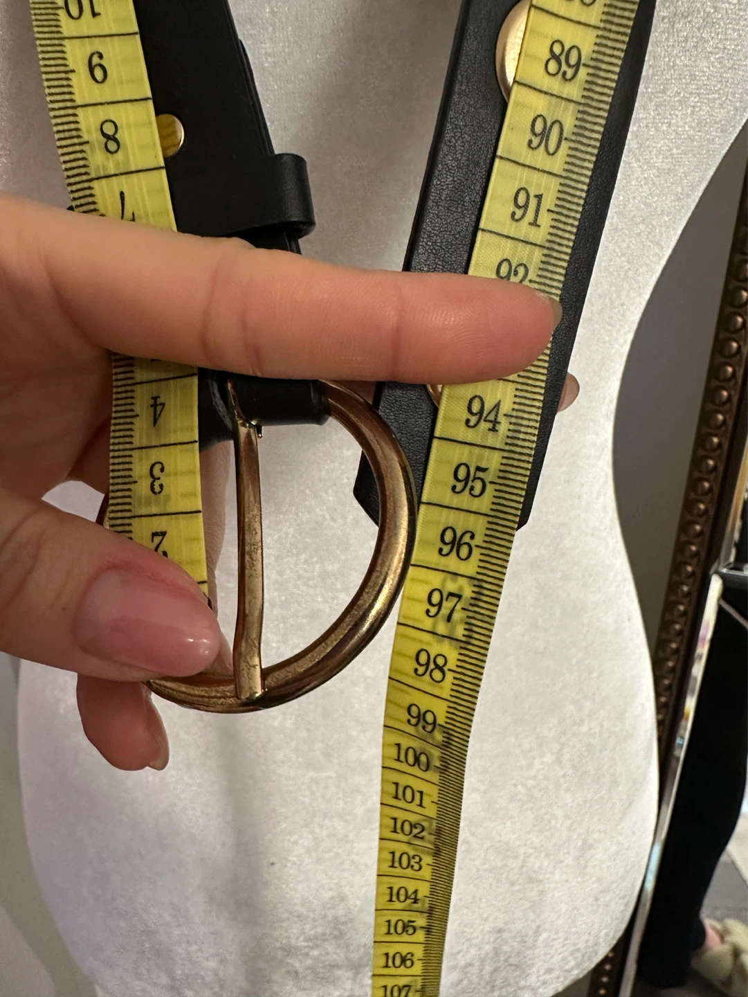 Black Belt with Gold Grommets and Buckle - photo 3