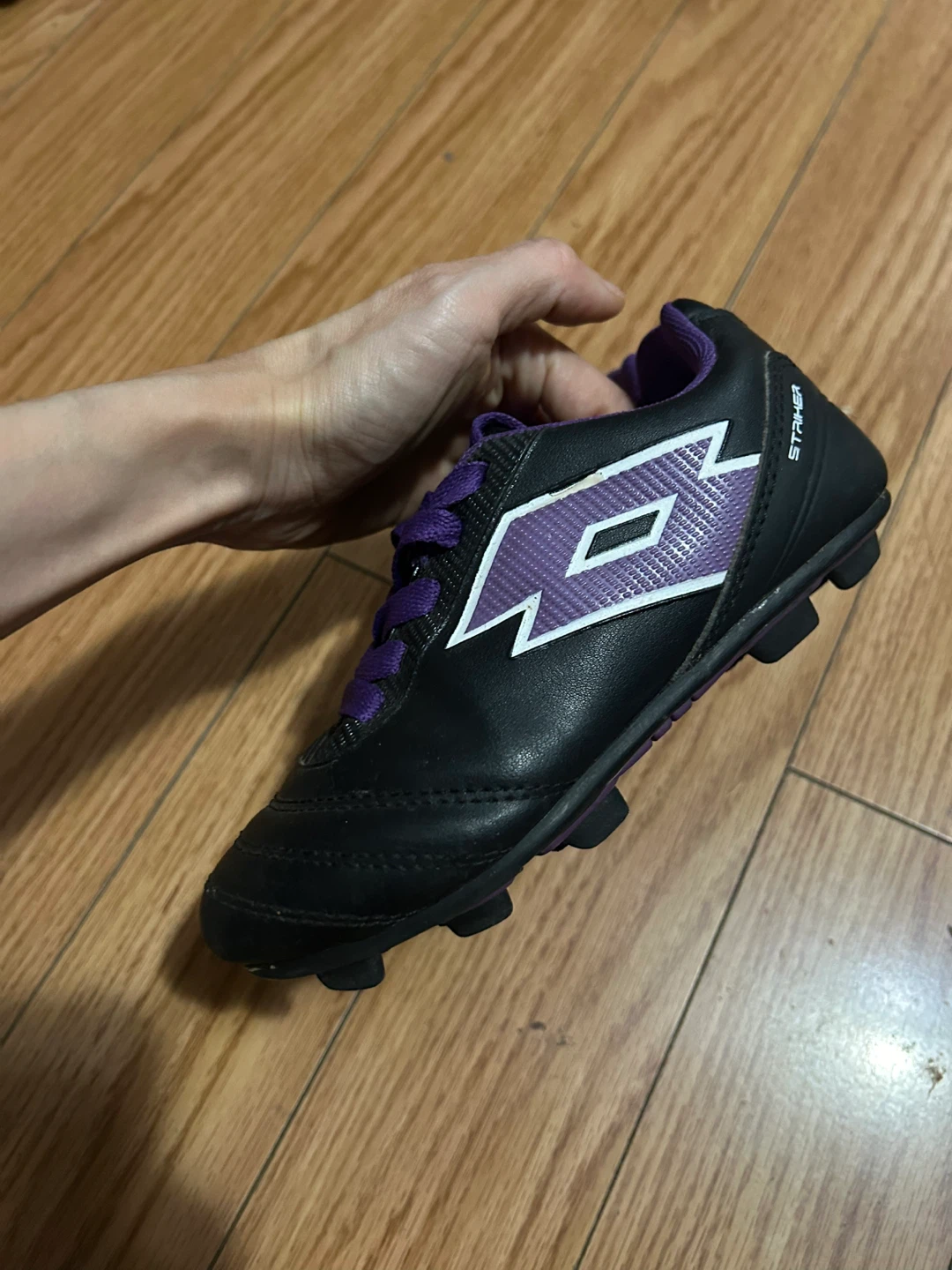 Size 11 Kids Lotto Soccer Cleats - Black/Purple