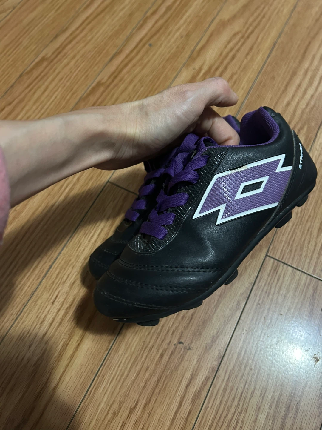 Size 11 Kids Lotto Soccer Cleats - Black/Purple - photo 2