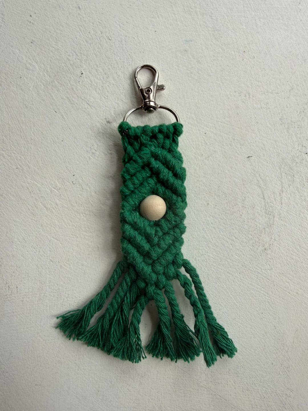 Handmade macrame keychain