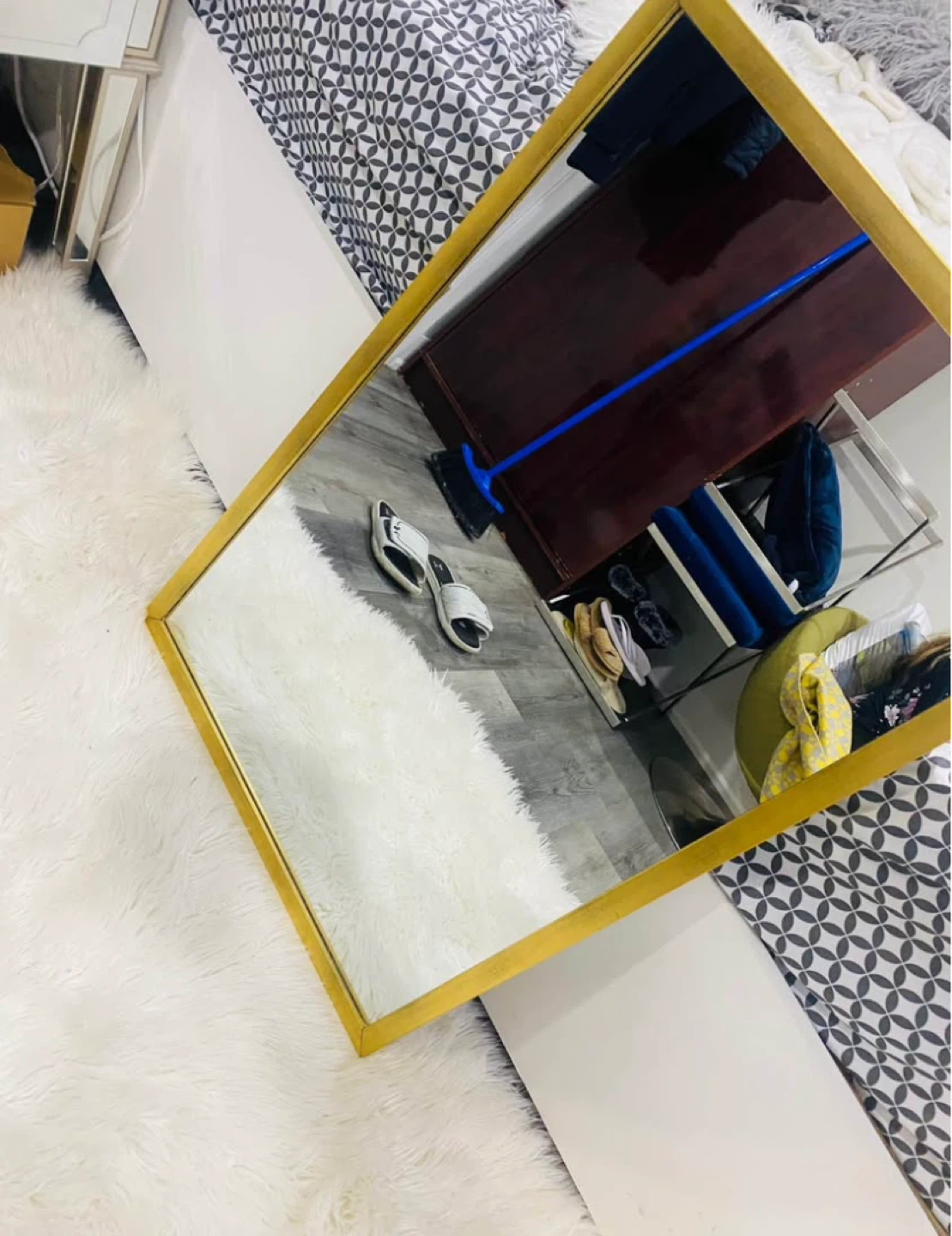 Gold Framed Mirror & Abstract Canvas Art - photo 3
