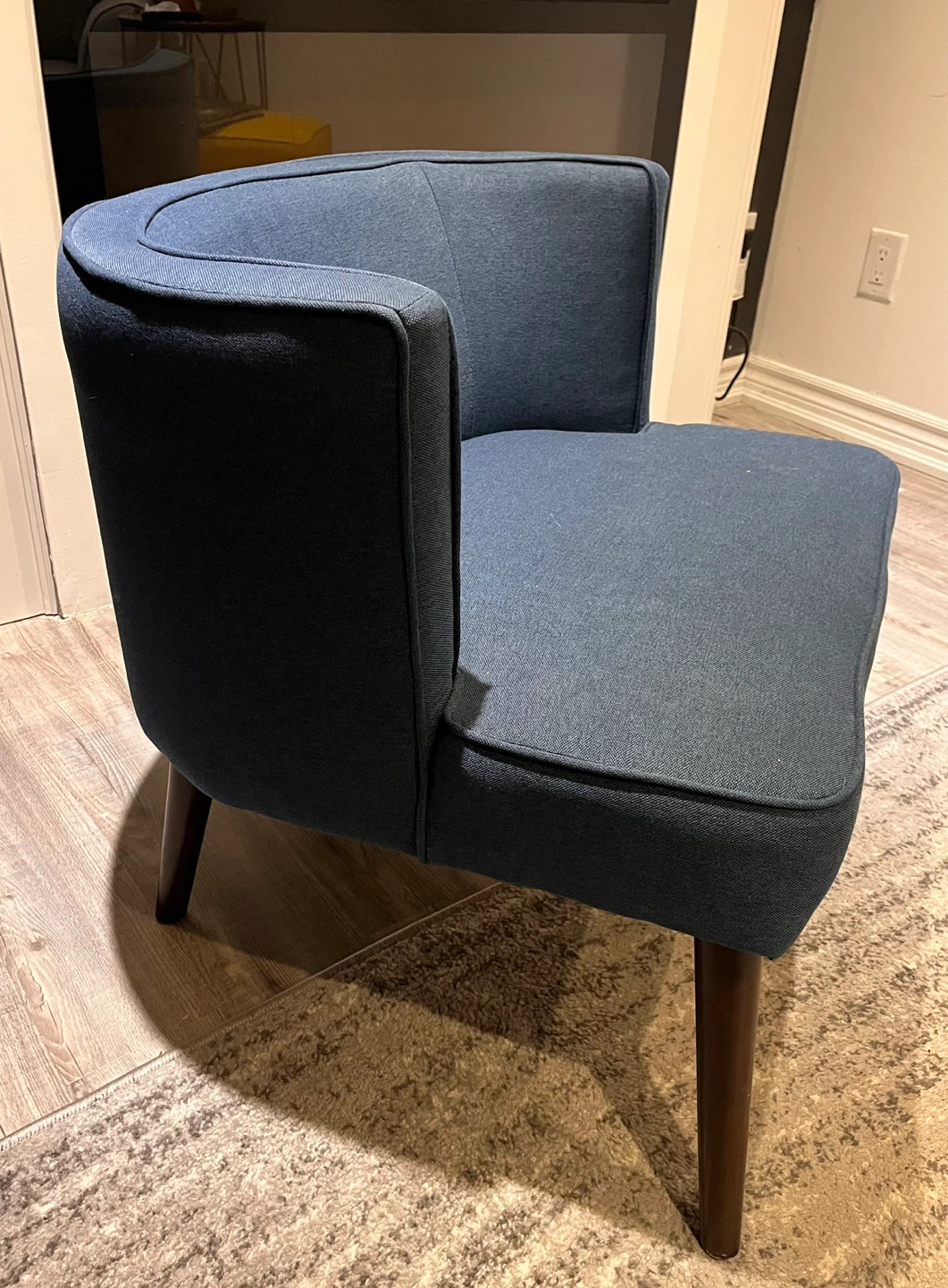 Accent Chair - Blue Fabric - photo 2