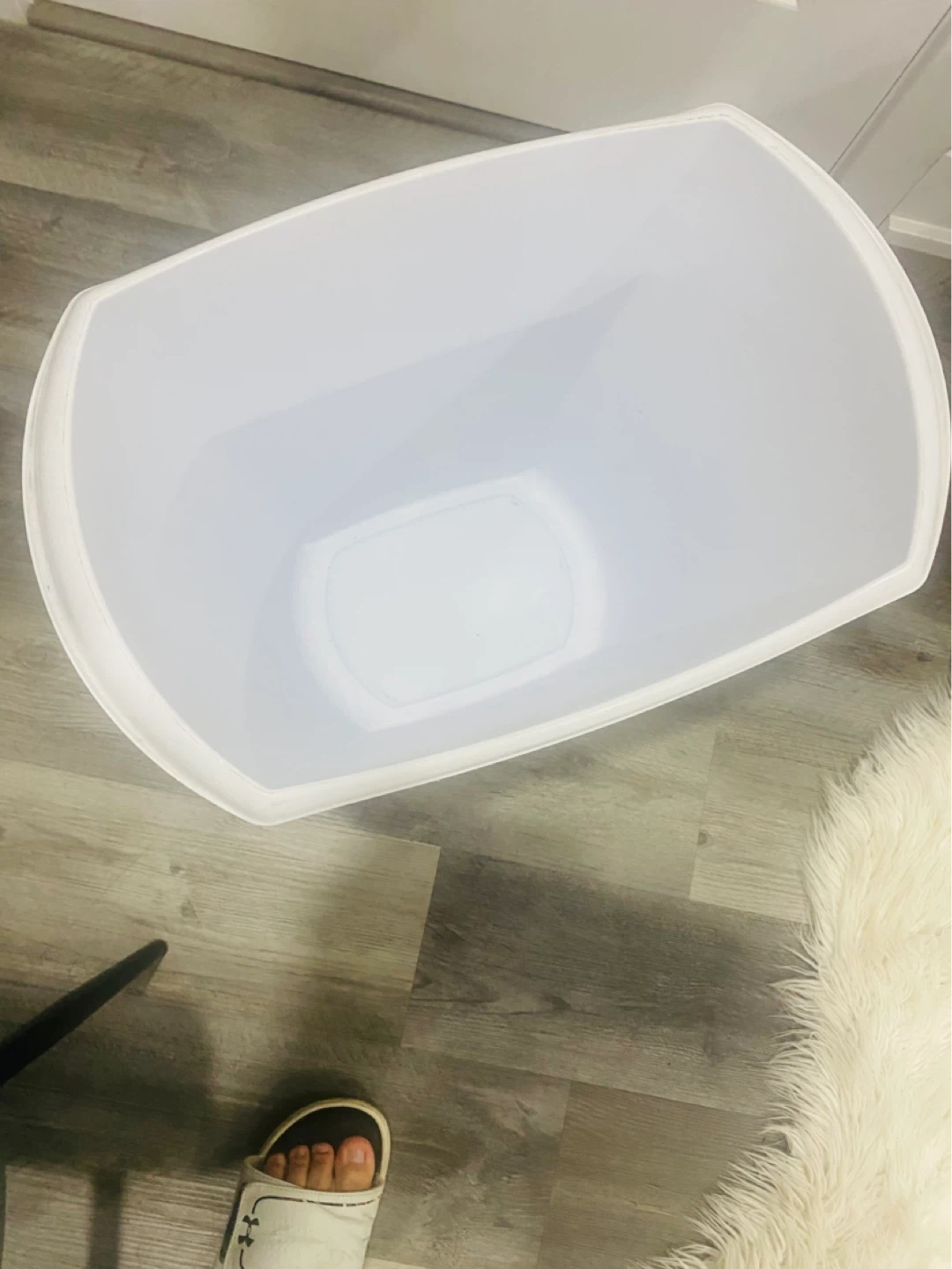 White Plastic Storage Bin