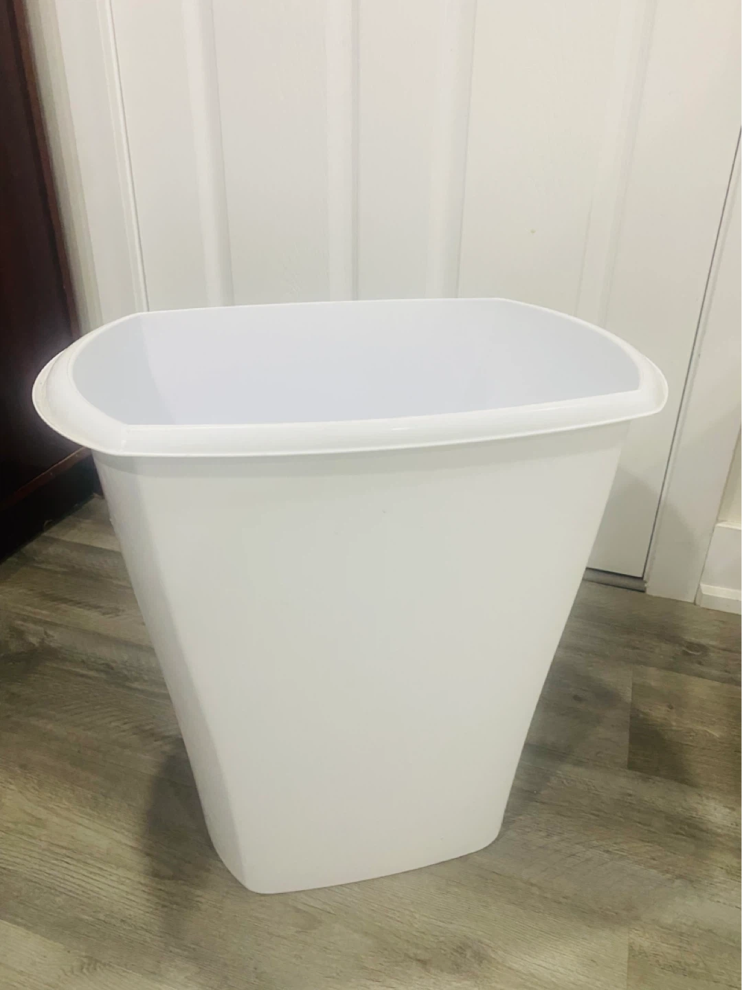 White Plastic Storage Bin - photo 2