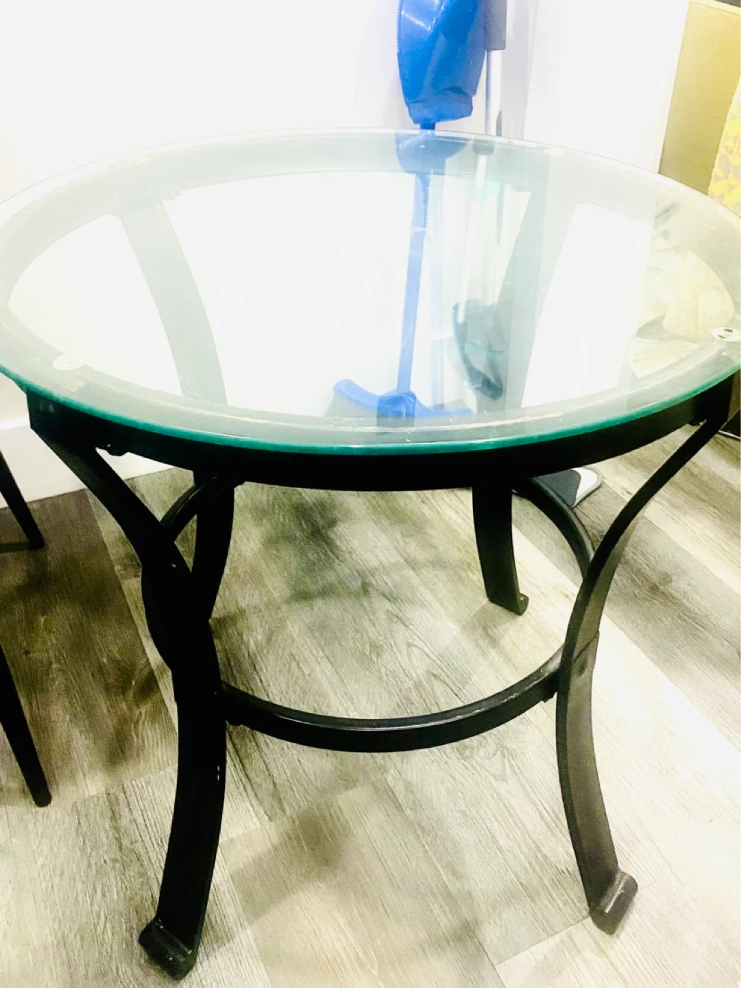 Glass Top Round Dining Table