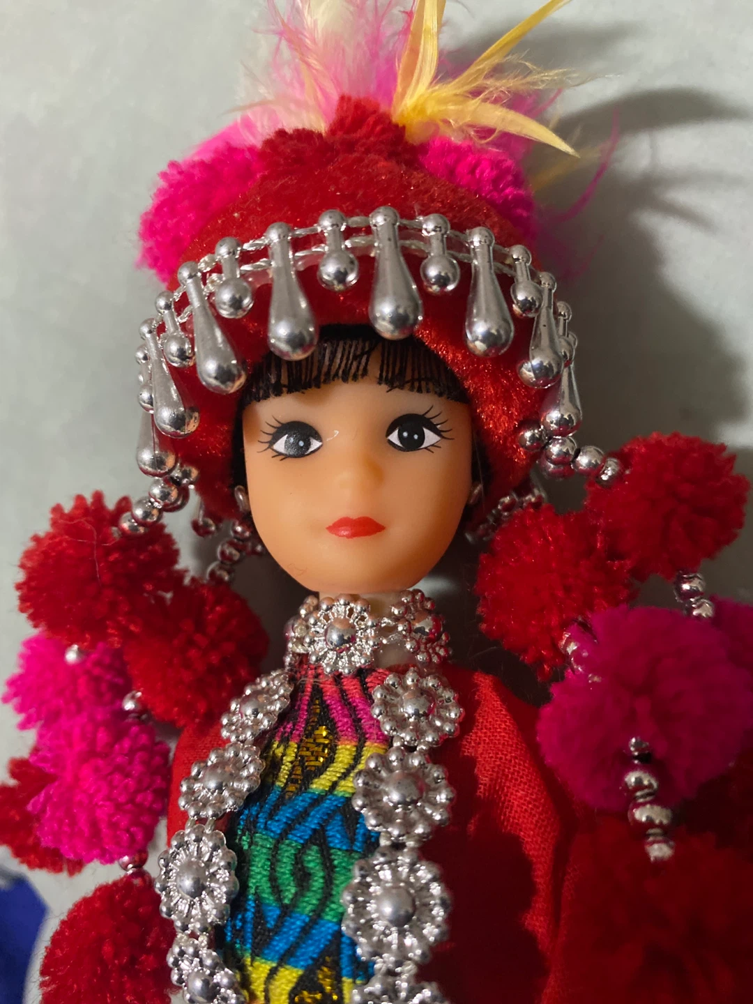 Decorative Doll in Traditional Red Attire - photo 5