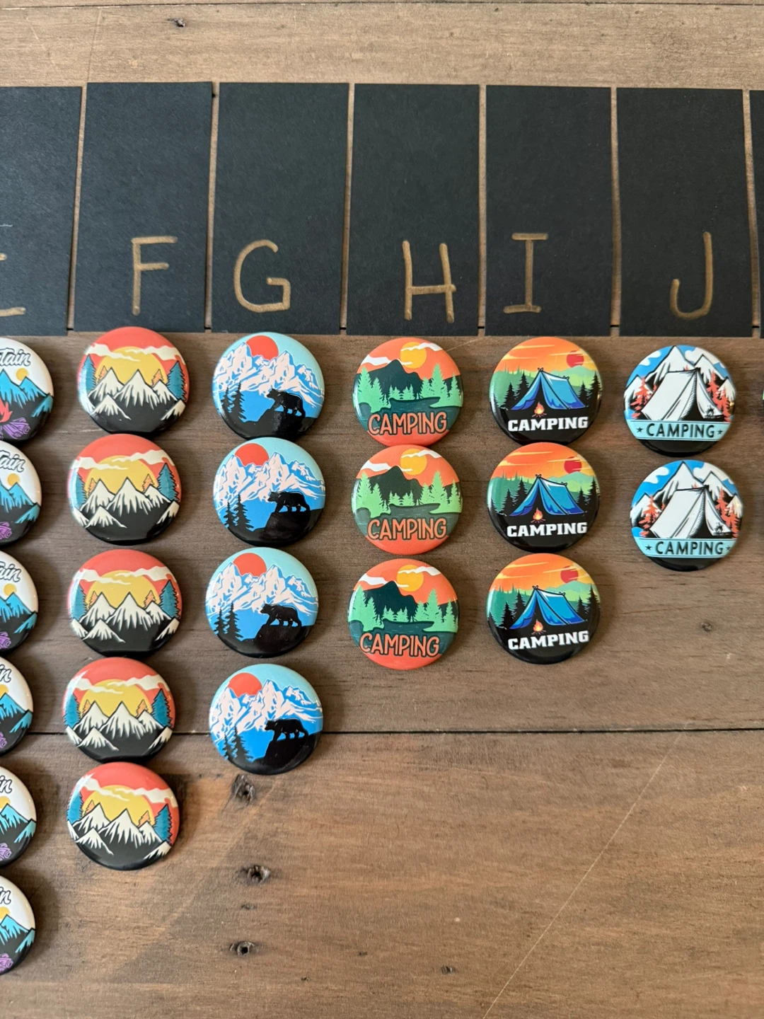 Nature themed button pins - 58 pieces - photo 5