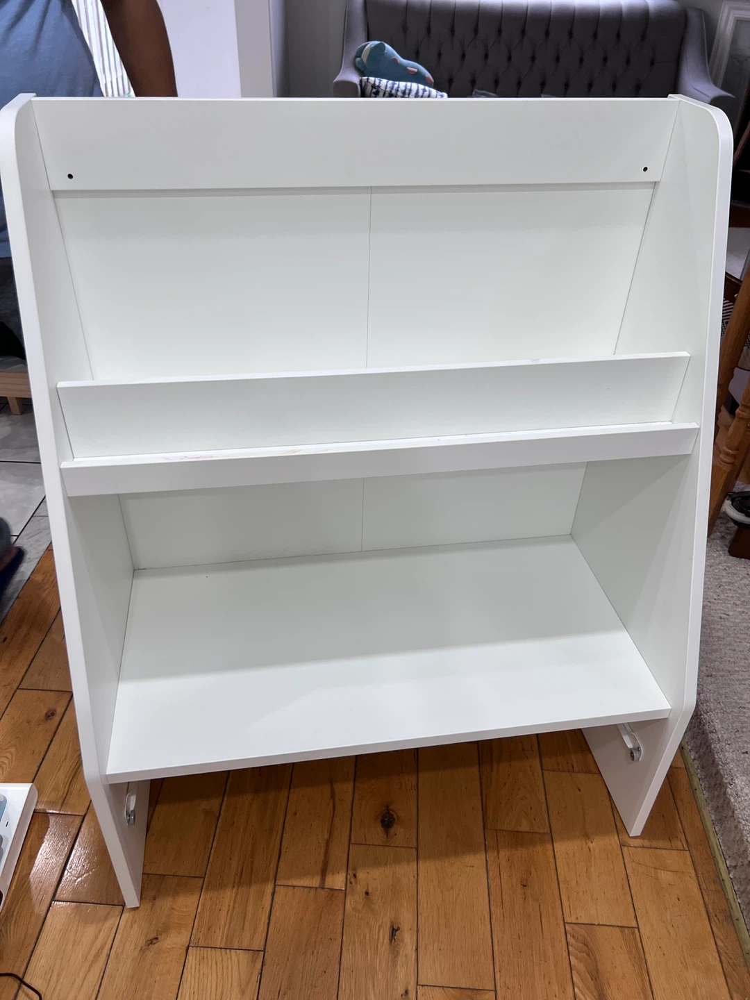 White 2-Tier Bookshelf - photo 3