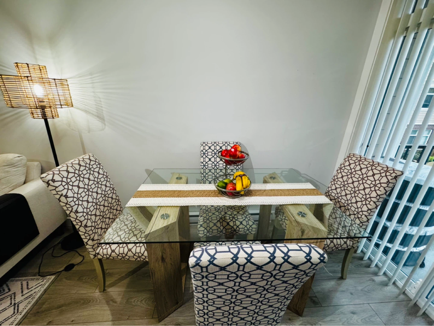Glass Top Dining Table with 4 Chairs - photo 5