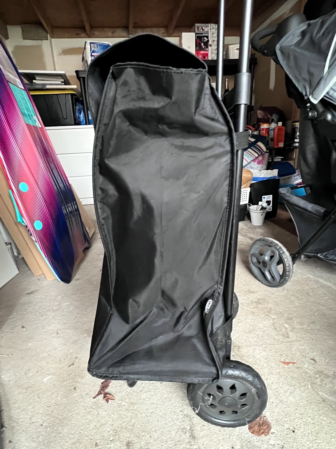 Black Rolling Shopping Cart Trolley