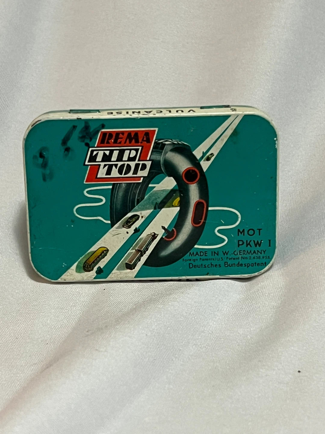 Antique Tip Top Tire Repair Kit Tin