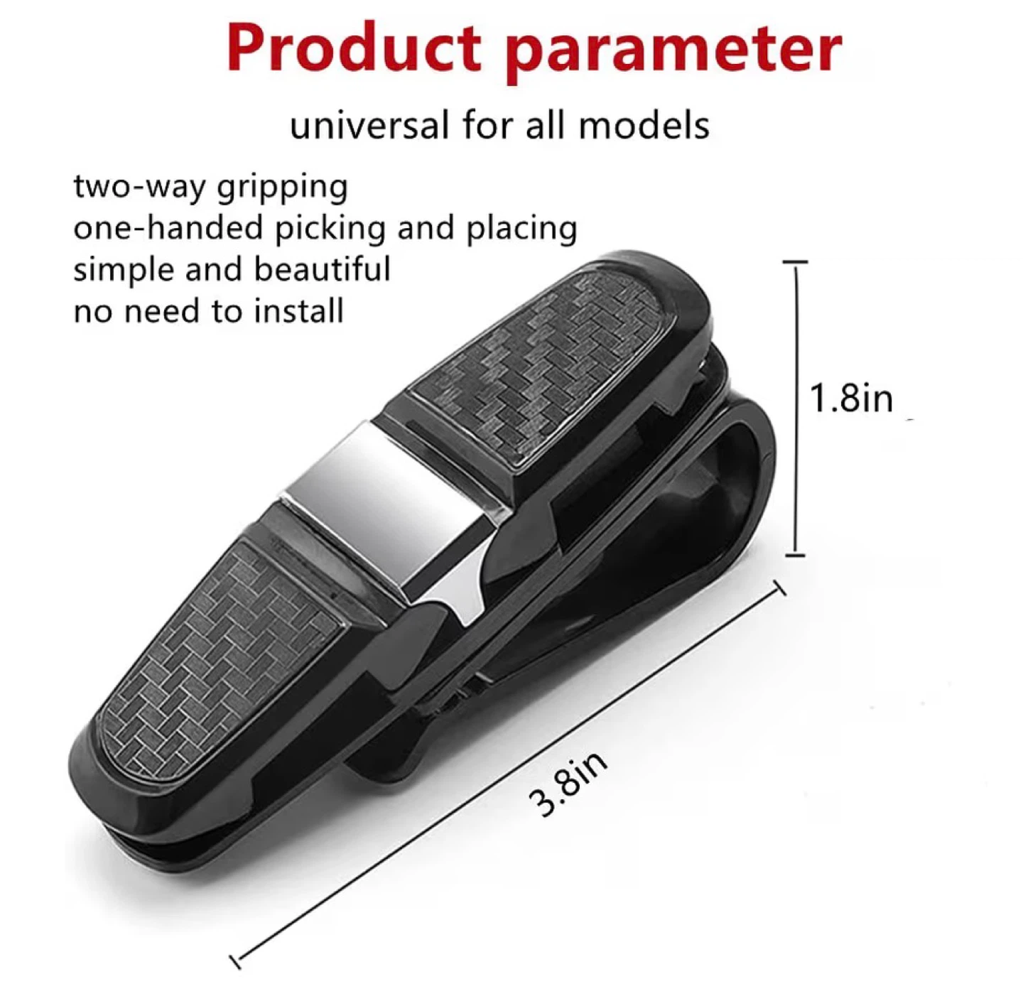 Car Sun Visor Glasses Clip Holder - photo 3