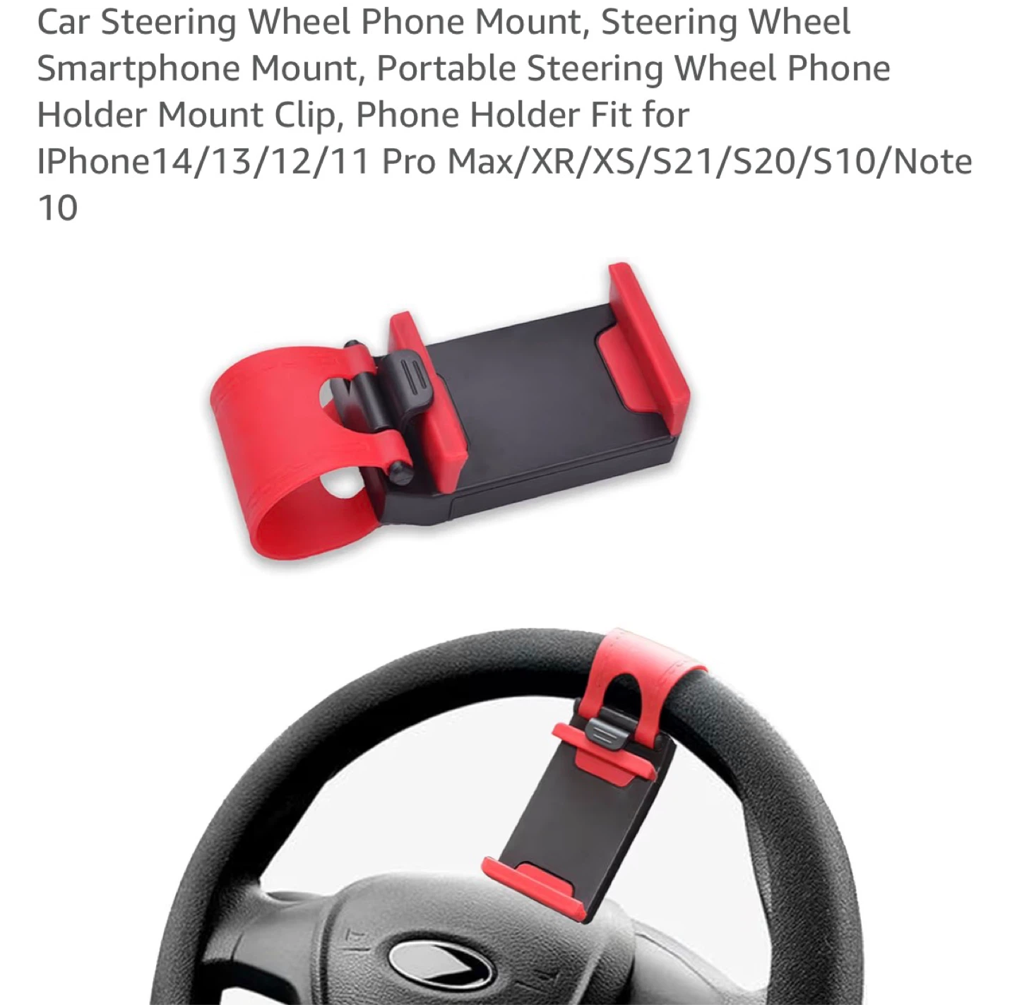 Car Steering Wheel Phone Socket Holder