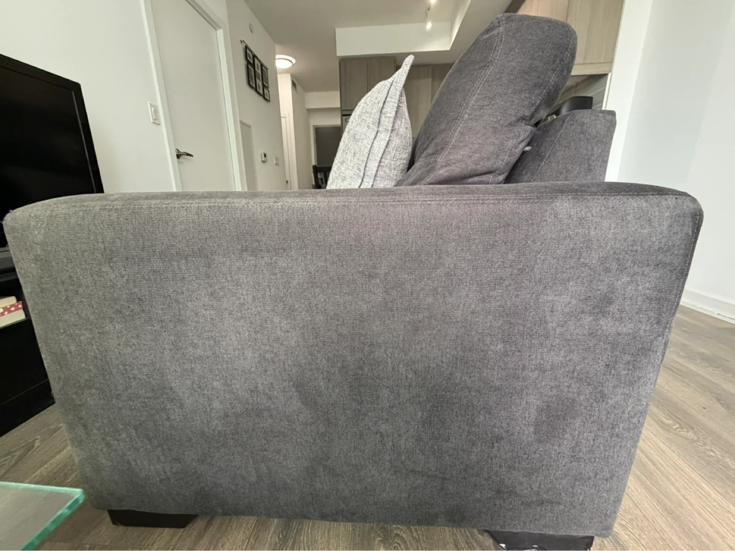 Dark Grey Sofa with Two Cushions - photo 4