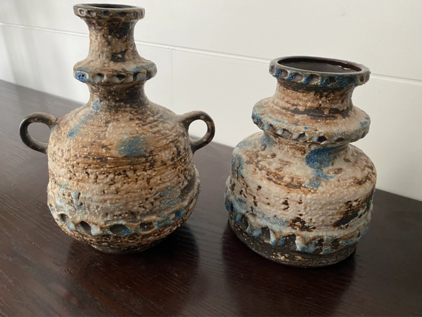 Pair of Carstens Tönnieshof Fat Lava Vases - West Germany