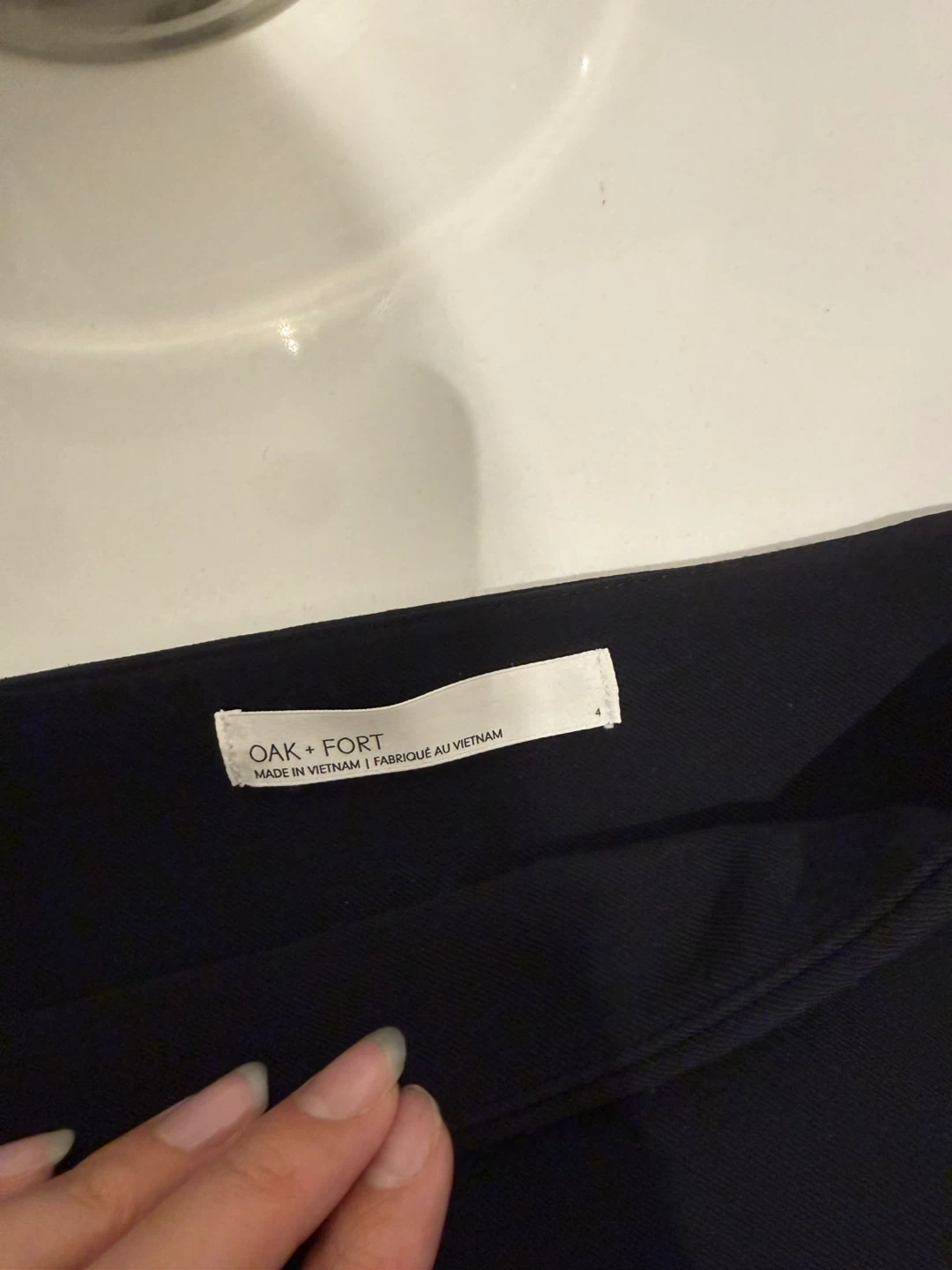 Oak + Fort Black Mini Skirt Size 4 - photo 3