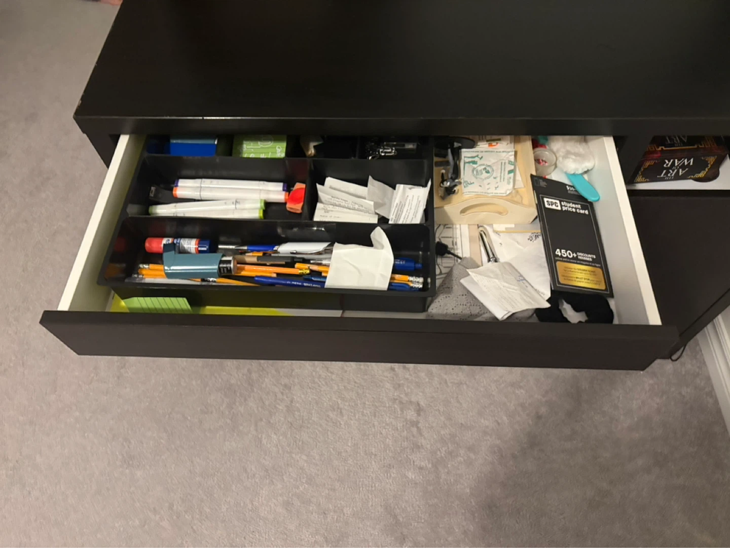 Dark Brown Desk with Hutch and Drawer negotiable - photo 3