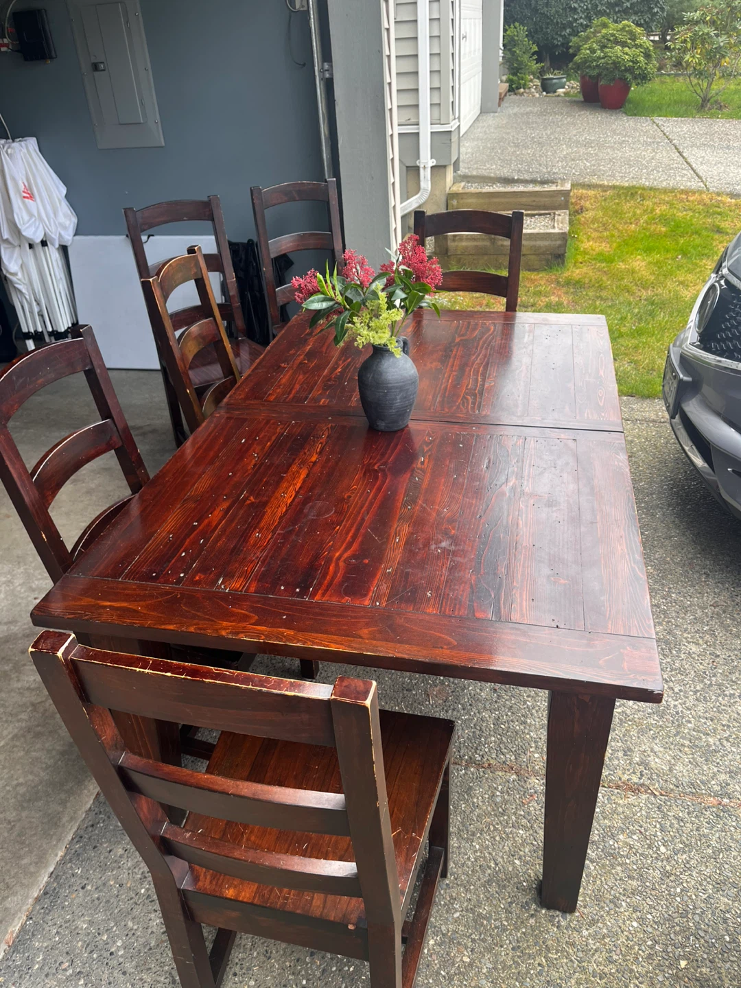 Wooden Dining Table and Chairs Set - photo 3