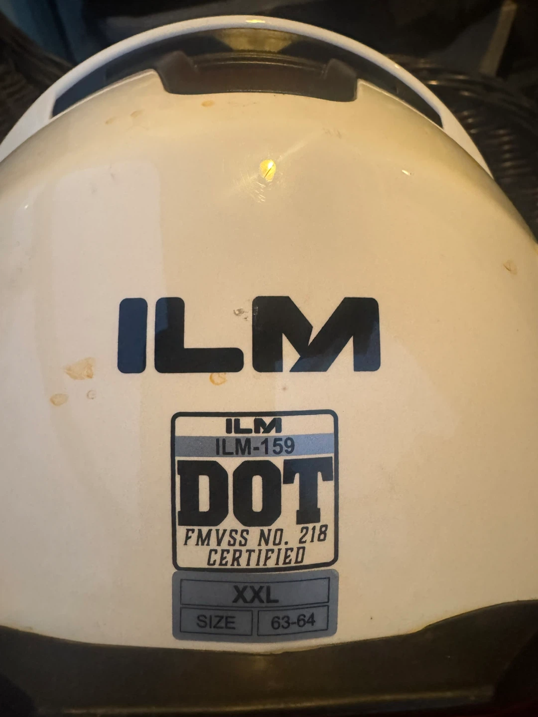 ILM White Full Face Motorcycle Helmet - Size XXL
