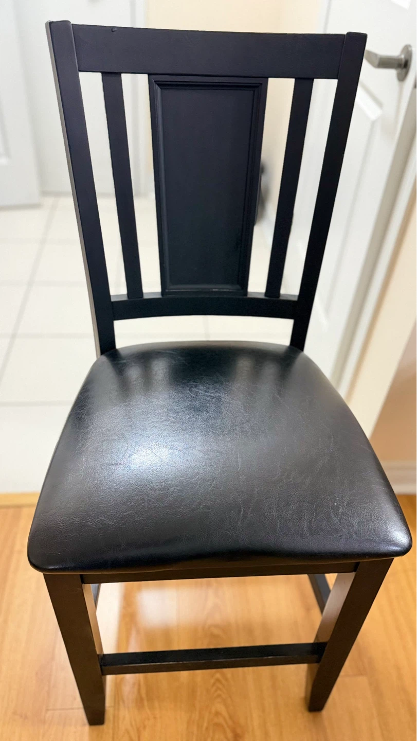Black High Dining(Extendable)Table with 6 Chairs - photo 5