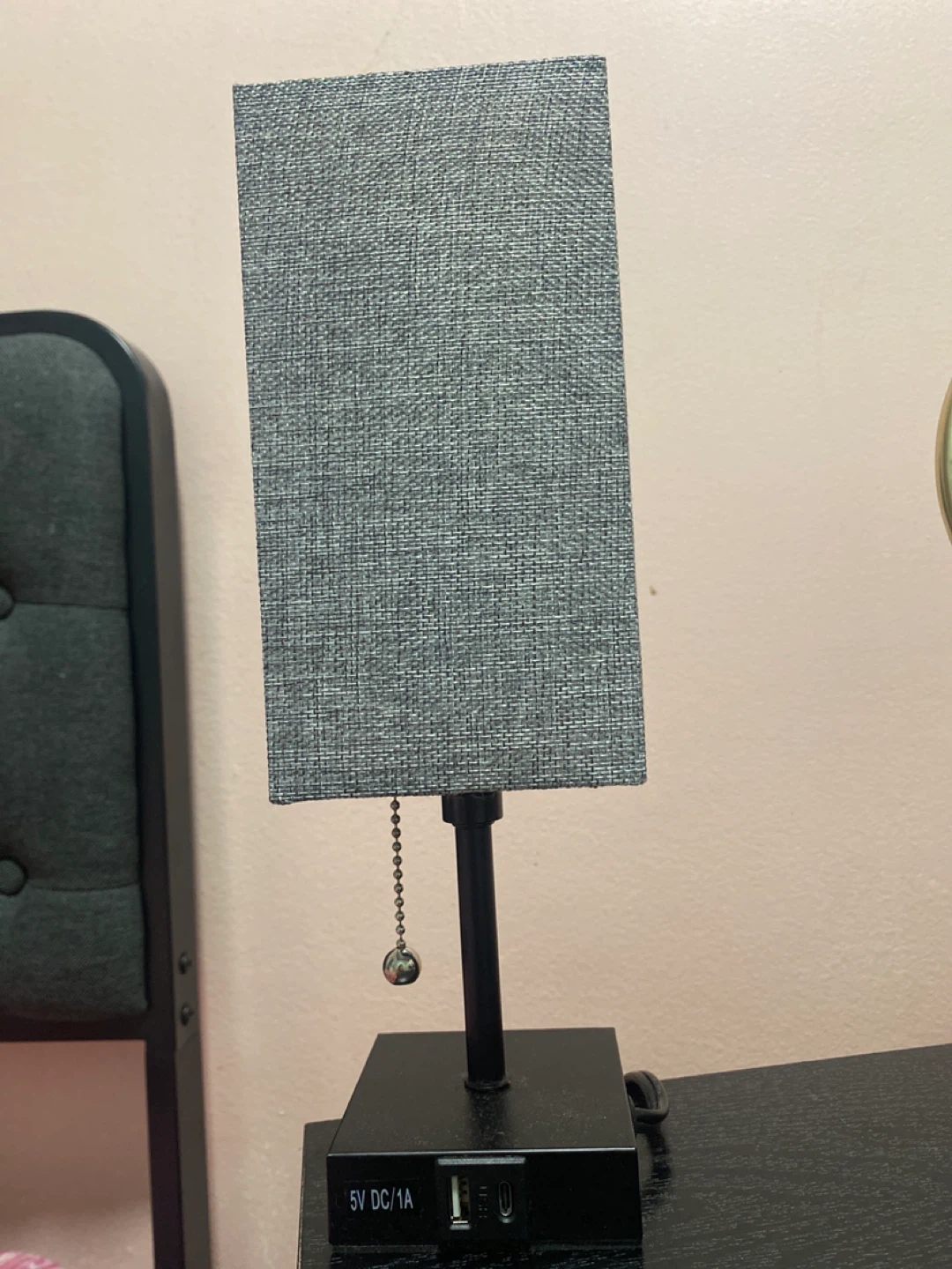 Modern Rectangular Table Lamp with USB Ports - photo 2