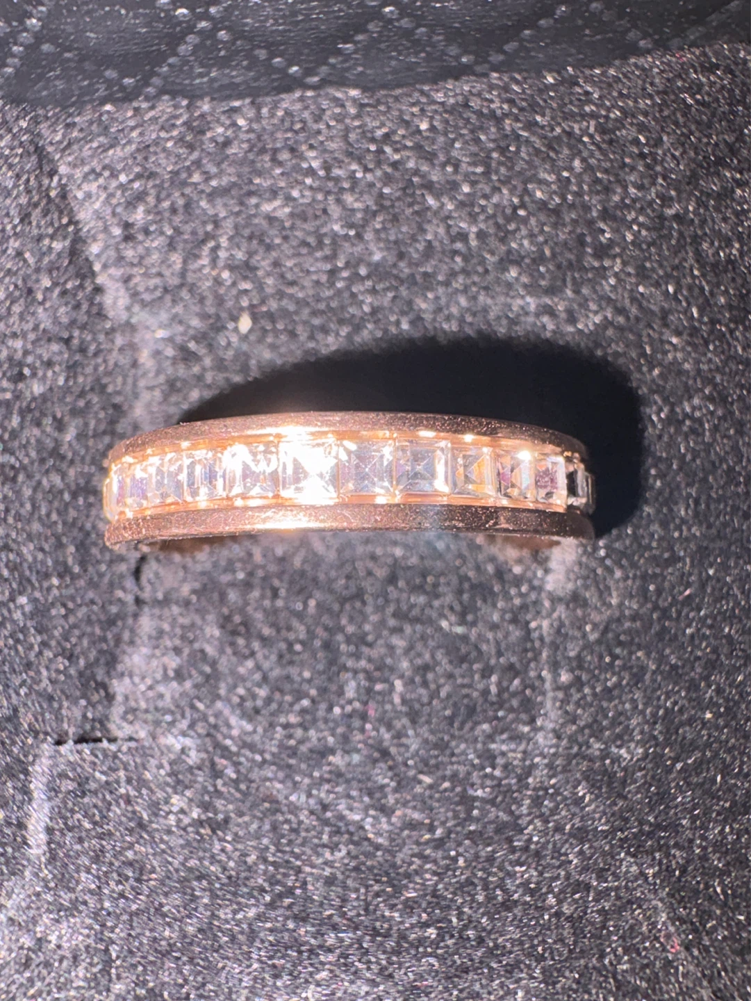 New 14K Rose Gold SS CZ Band Ring - photo 5