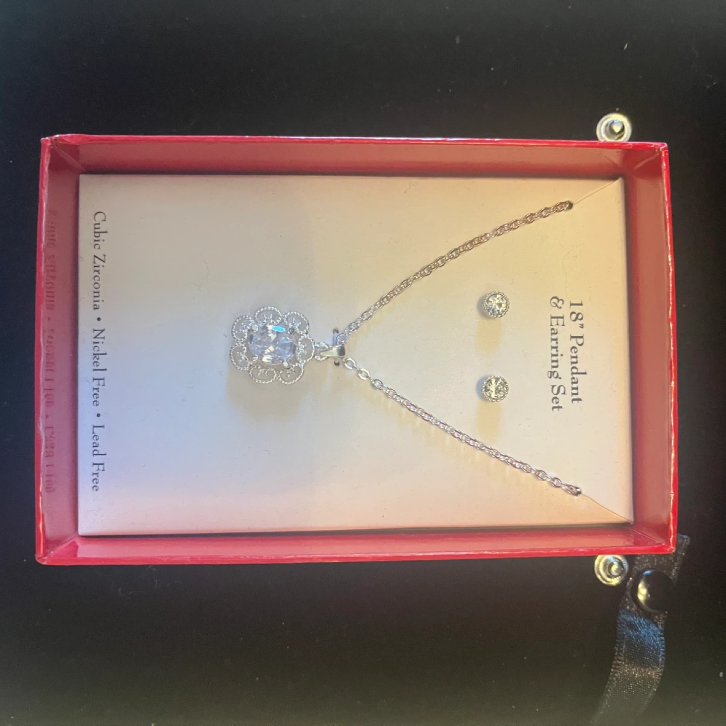 18" Pendant & Earring Set - Cubic Zirconia - photo 2