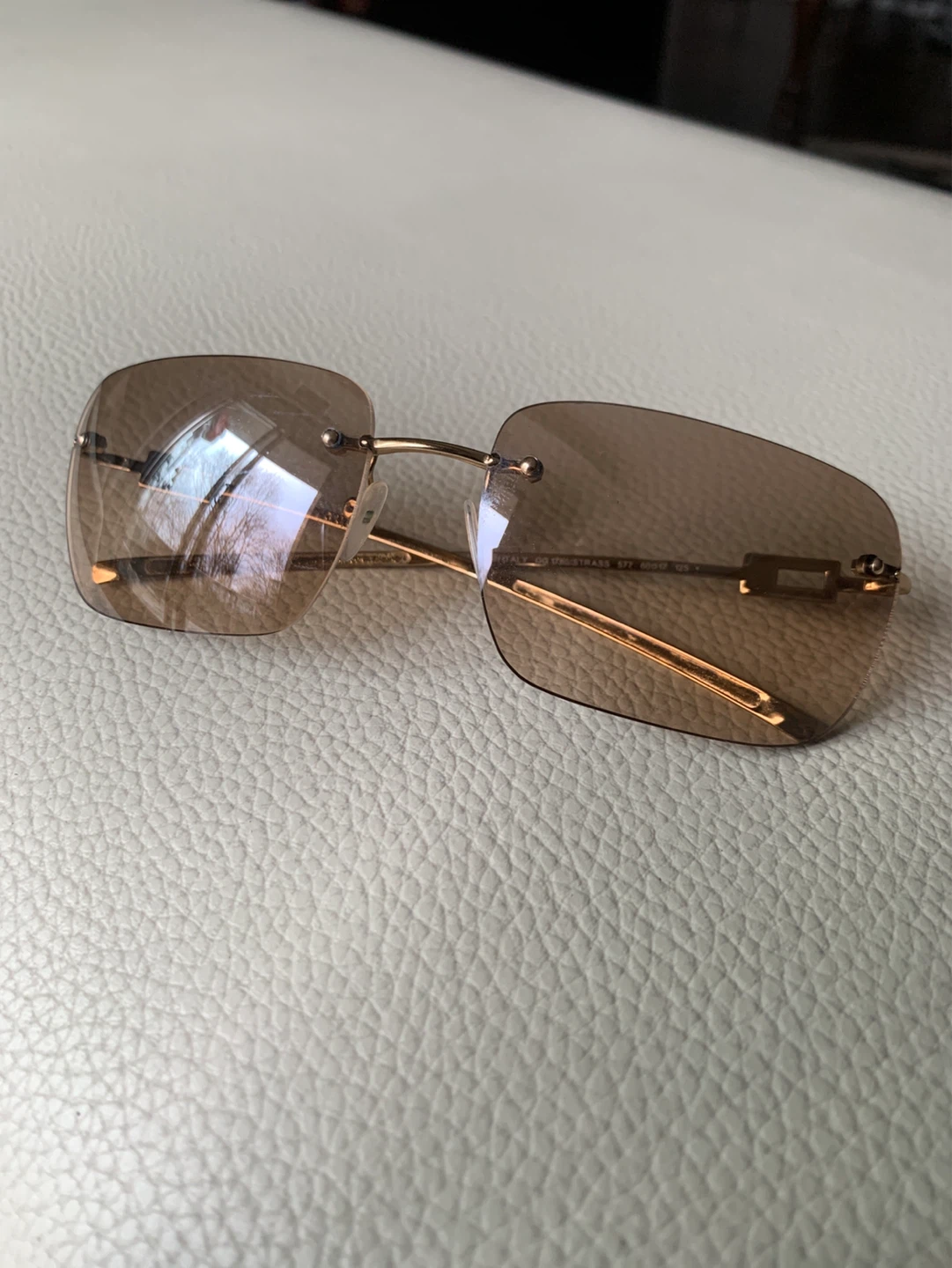 Gucci Rimless Sunglasses - Brown Tinted Lenses