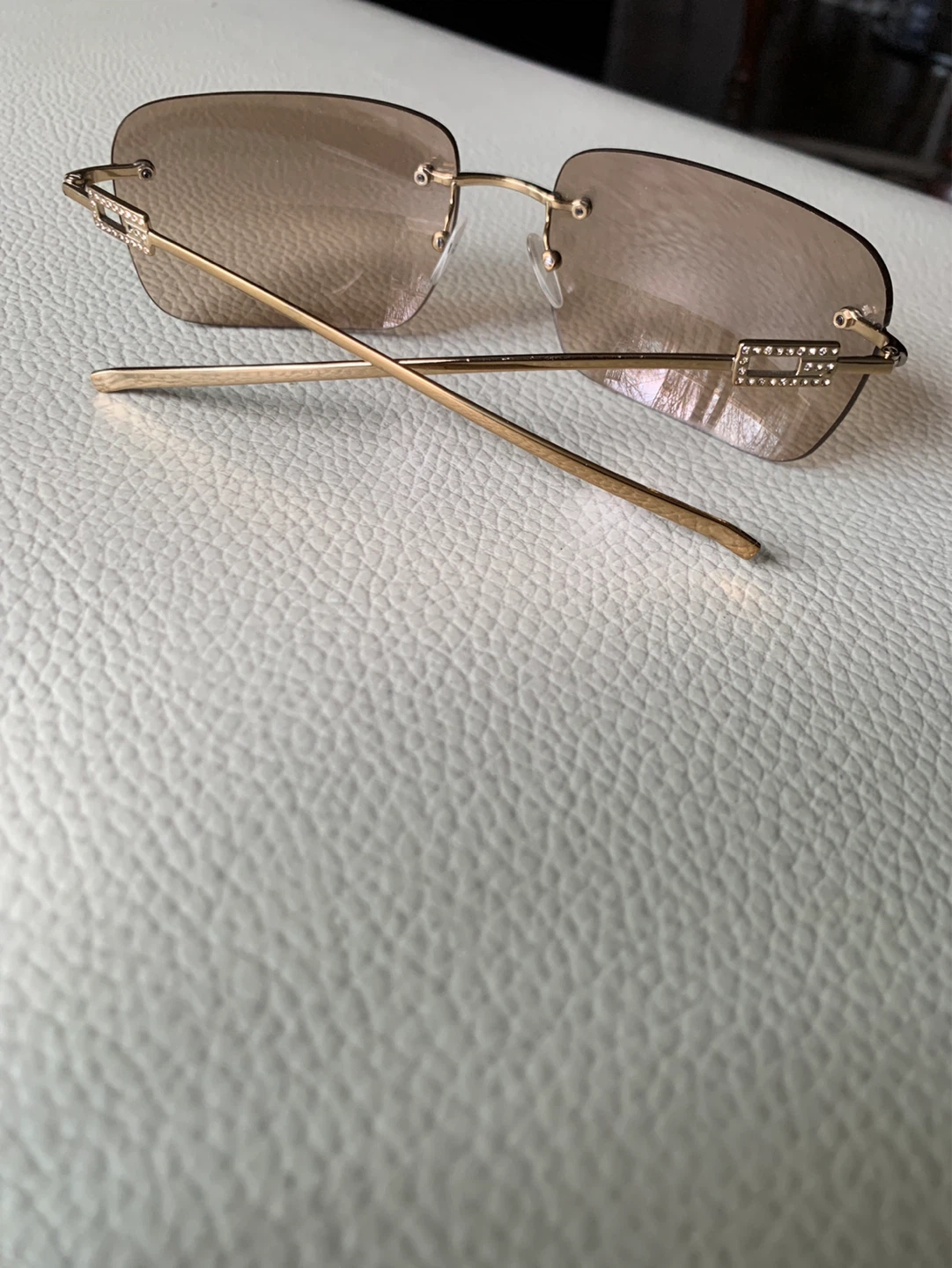 Gucci Rimless Sunglasses - Brown Tinted Lenses - photo 2