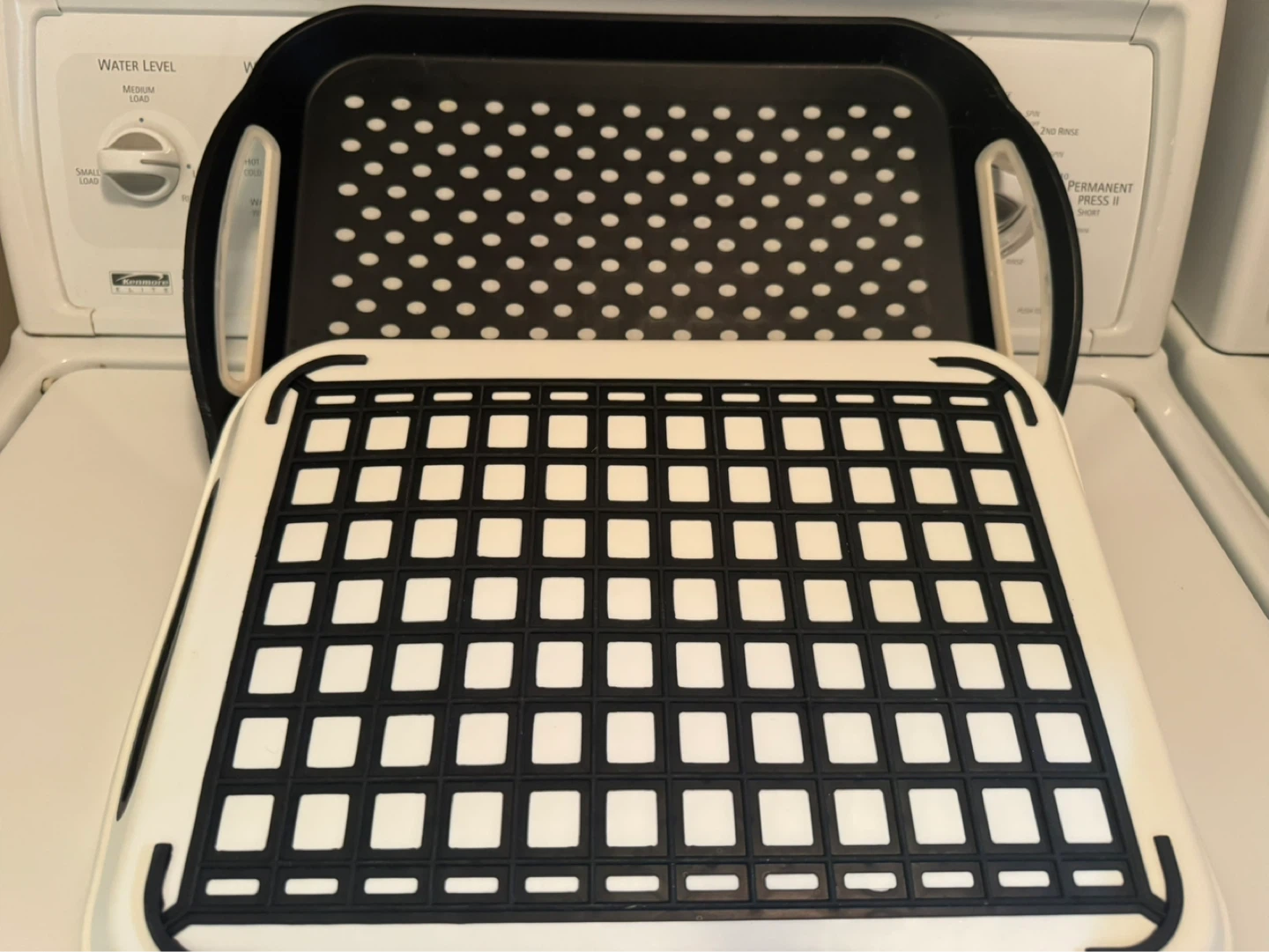 Set of 2 Serving Trays with Handles - photo 2