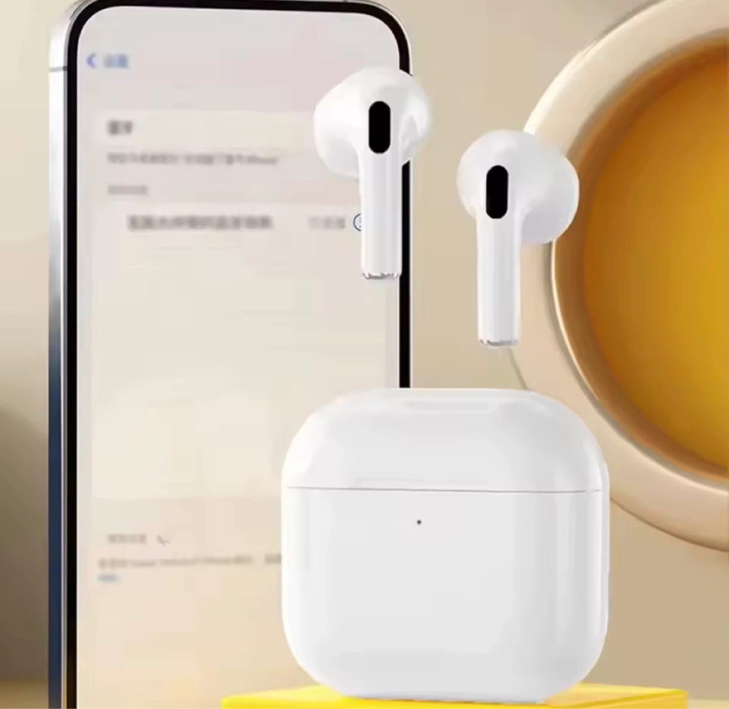 White Wireless Earbuds with Charging Case - photo 5