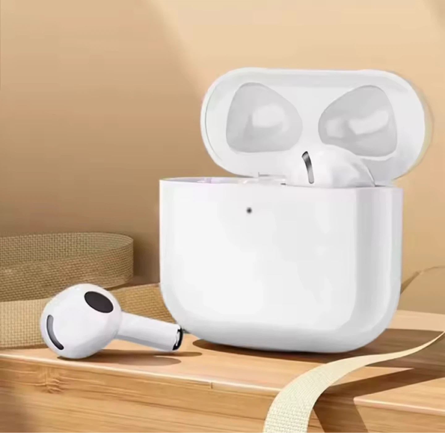 White Wireless Earbuds with Charging Case - photo 2