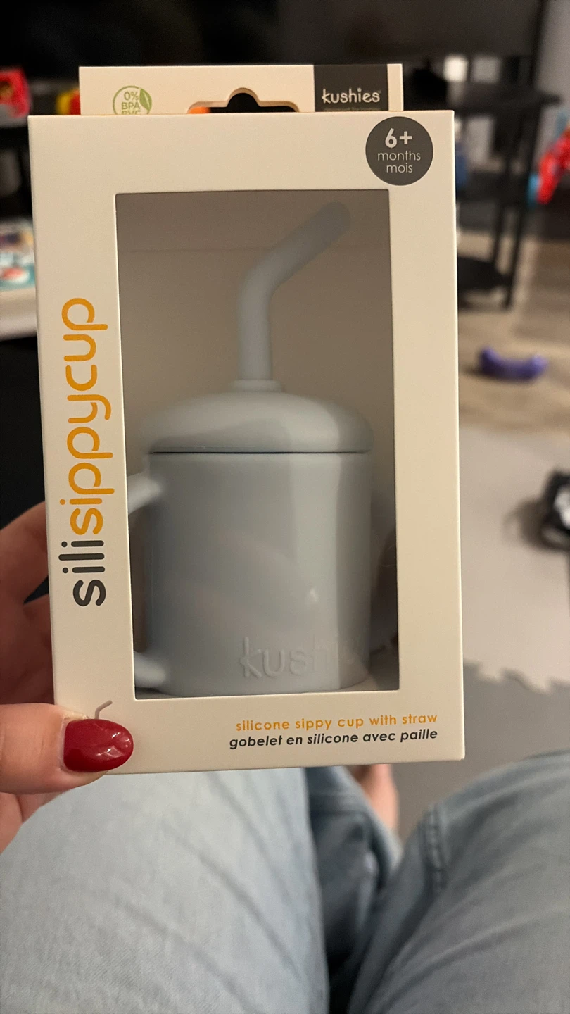 Kushies Silicone Sippy Cup with Straw