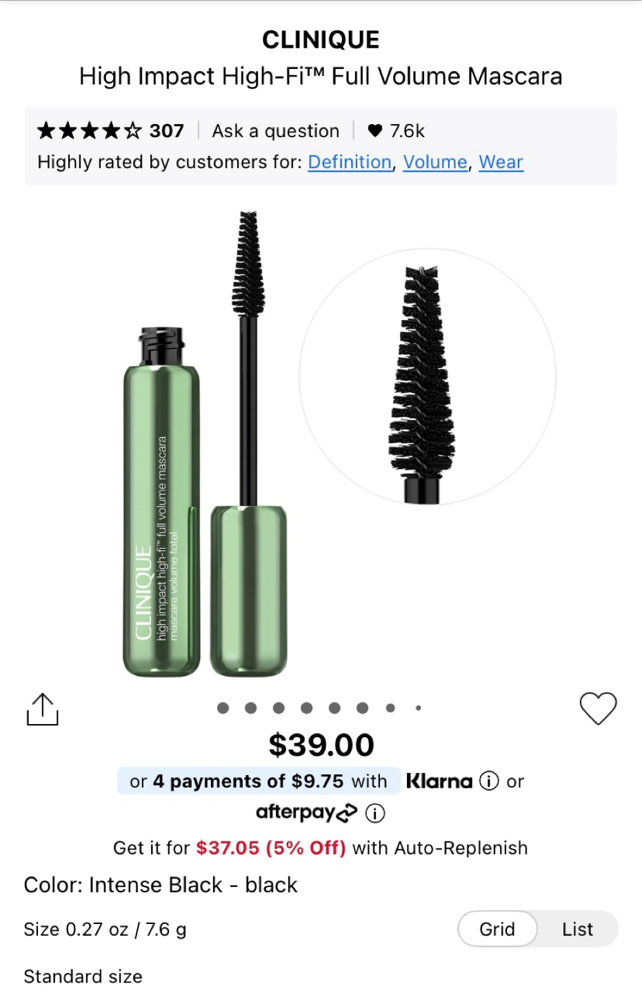 Clinique High Impact High-Fi Full Volume Mascara