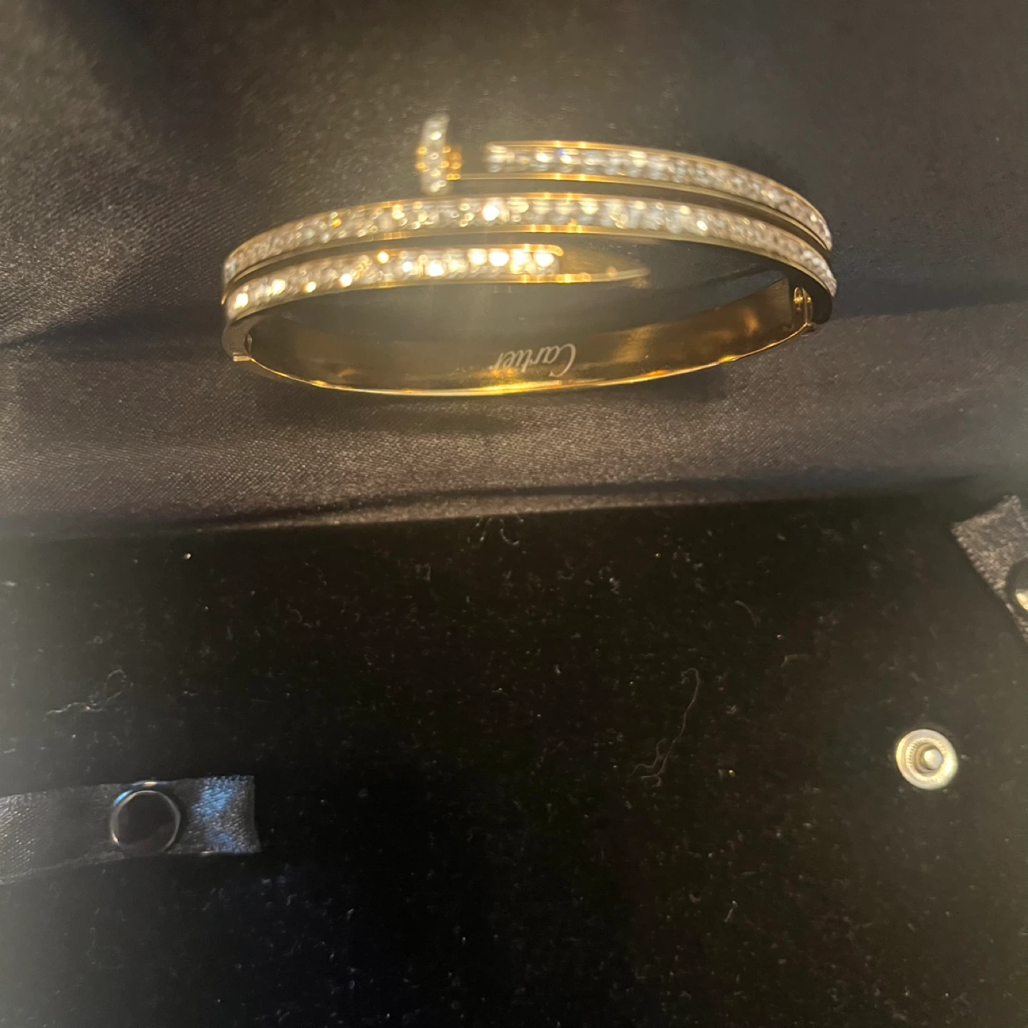 Gold on stainless steel Bangle Bracelet