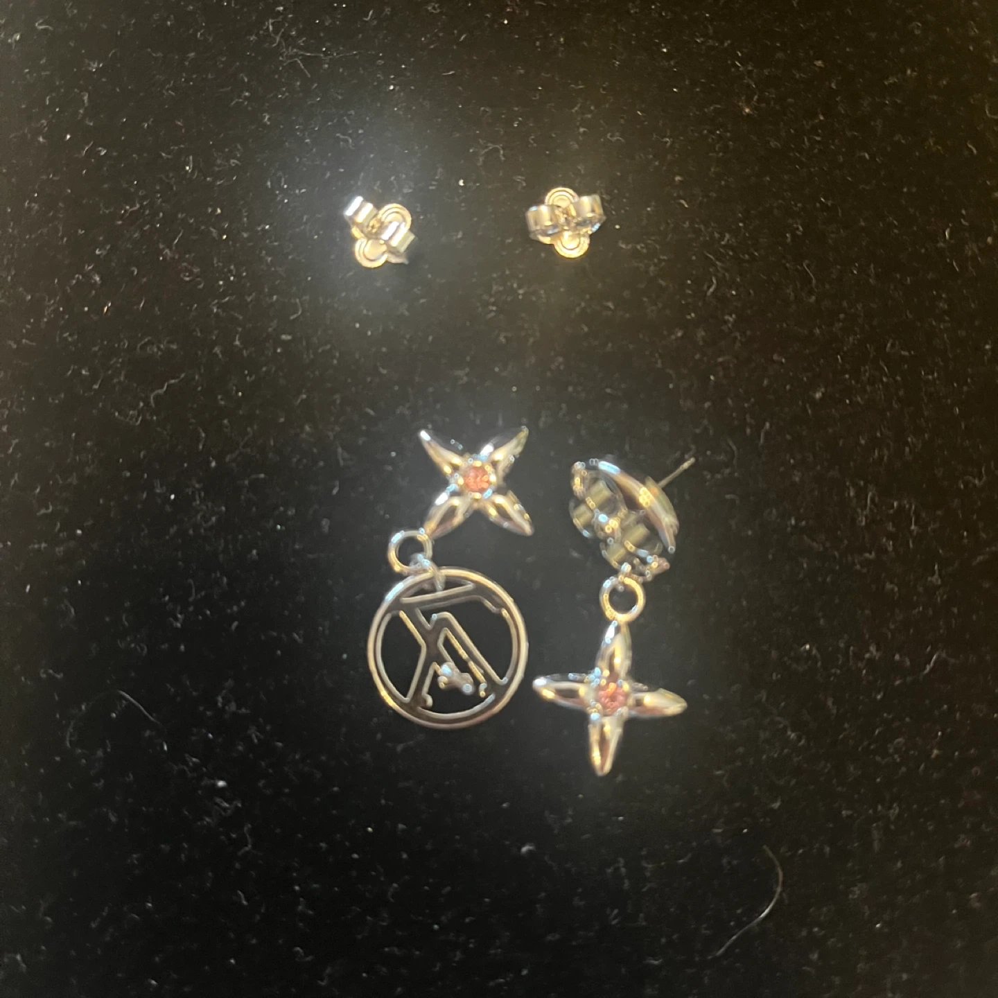 Gold tone earrings