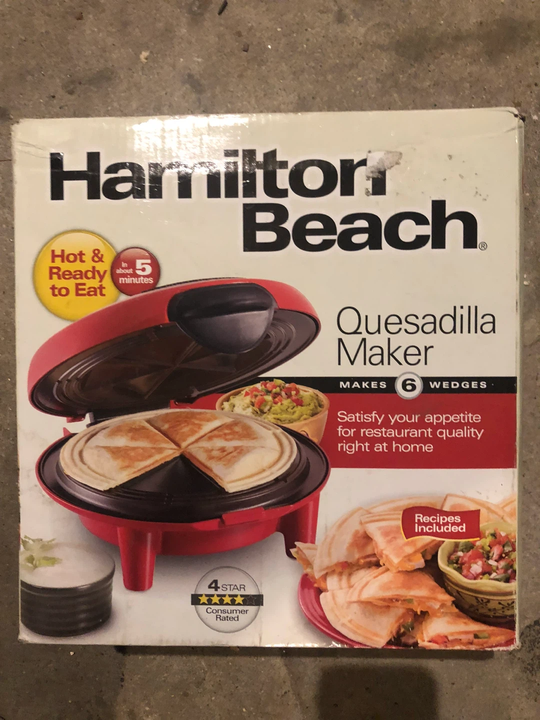 Unused Hamilton Beach Quesadilla Maker