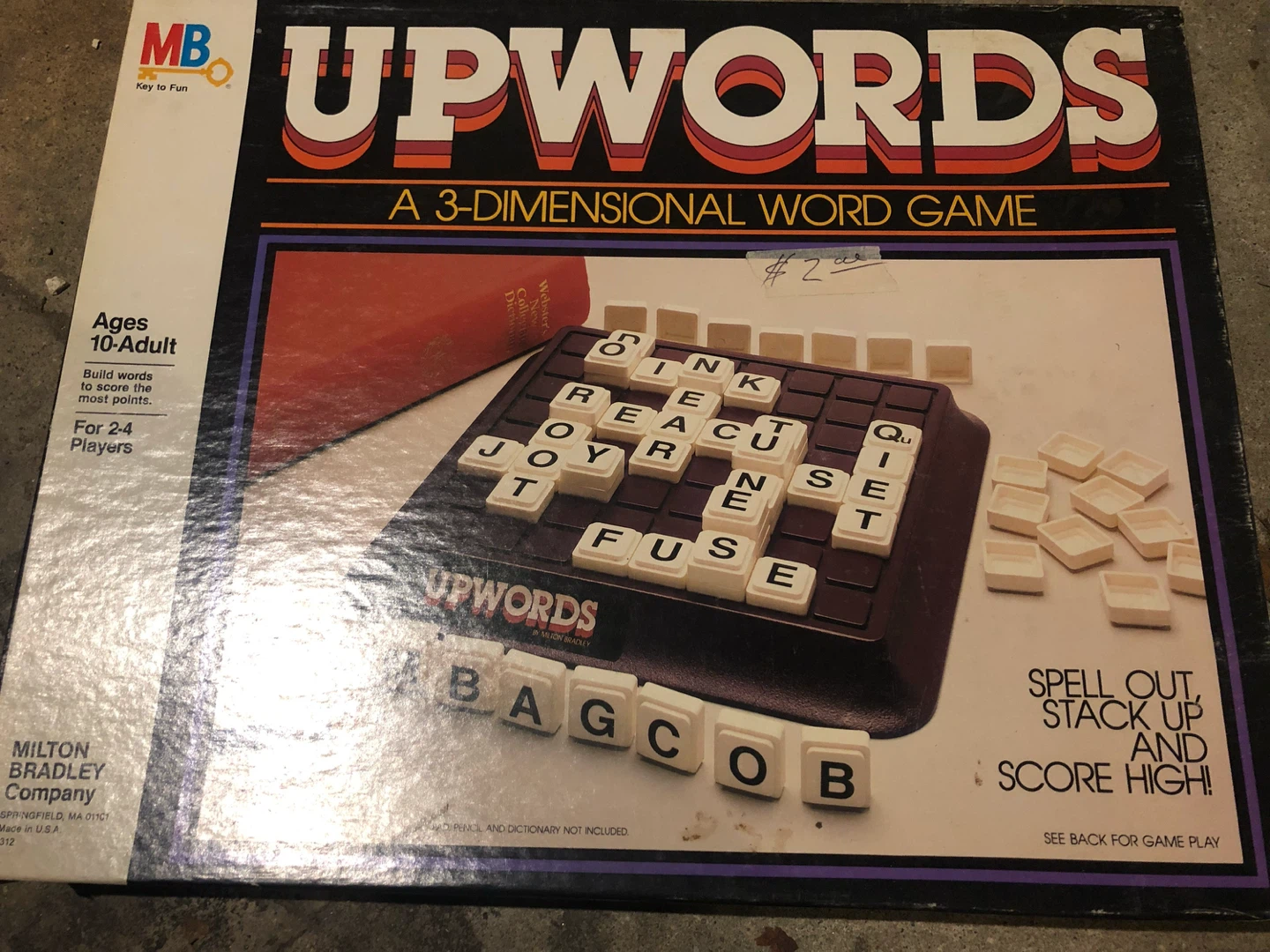 Milton Bradley Upwords A 3-Dimensional Word Game