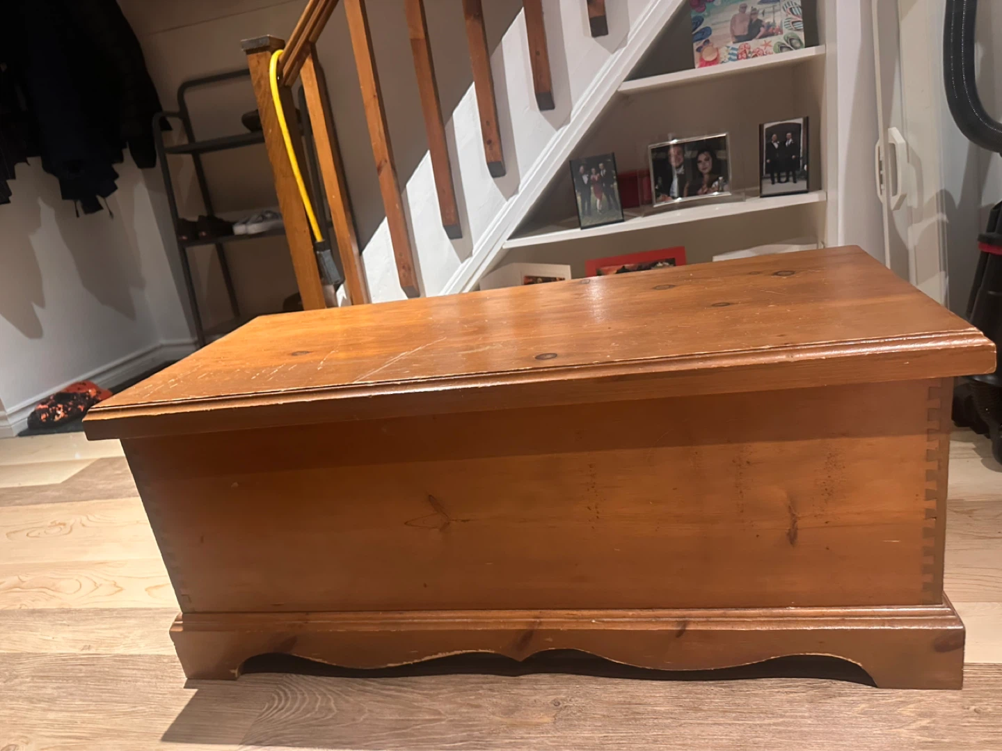 Wooden Storage ottoman bench