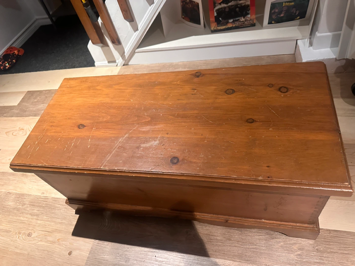 Wooden Storage ottoman bench - photo 2