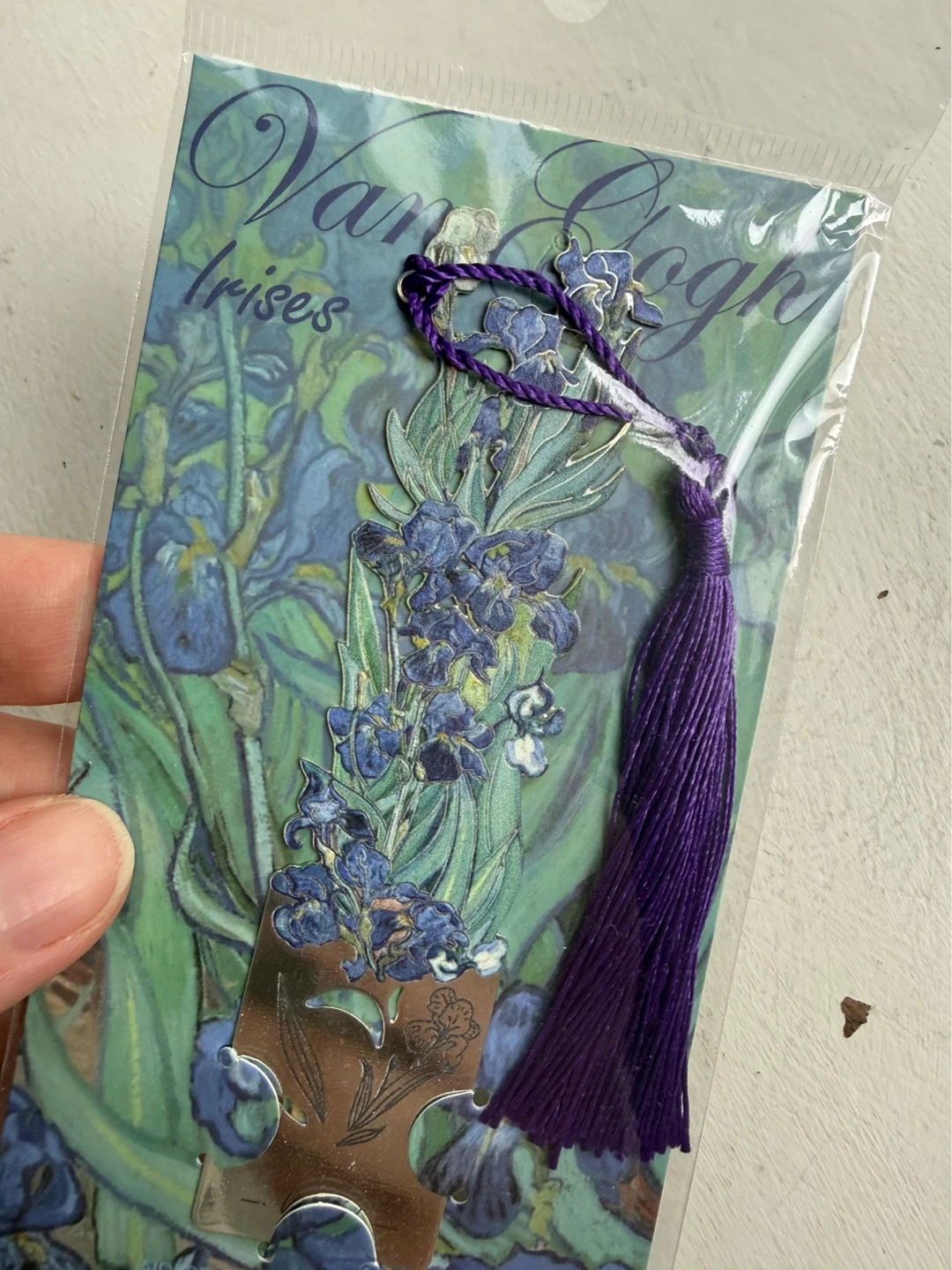 BNIB metal irises bookmark