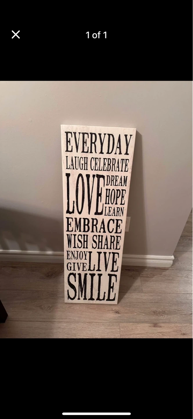 Inspirational canvas  - Everyday Laugh Celebrate Love Dream