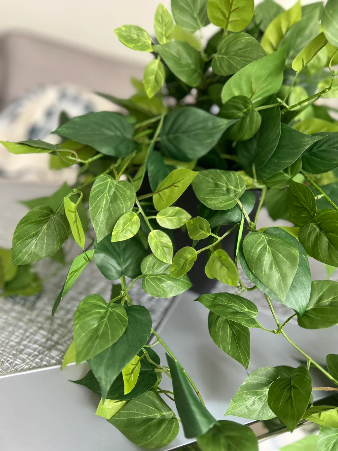 Artificial Hanging Plant in Black Pot - photo 2