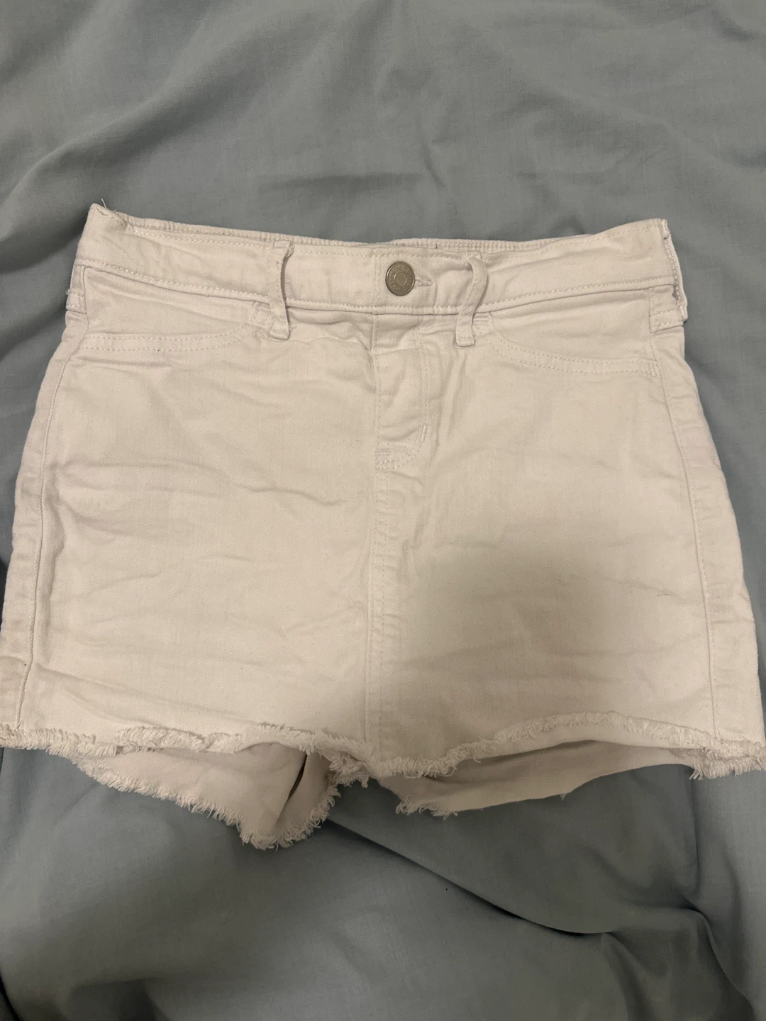 Abercrombie & Fitch White Denim Skort