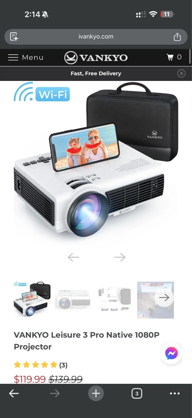 VANKYO Leisure 3 Pro Portable Projector with Carrying Case - photo 4